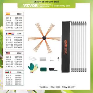 Vevor 2326303339ft Kit de balayage de cheminée W Nylon renforcé Nylon Rodons Brosse de nettoyage ergonomique 360 degrés 240508