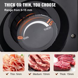 Vevor 45/200W elektrisch vlees Slicer voor het snijden van deli koud voedsel multiprocessor snijmolen molenmachine keuken rundvlees gebruik commercieel