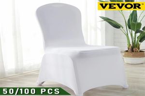 VEVOR 50 100 pièces housses de chaise de mariage Spandex housse extensible pour Restaurant Banquet el salle à manger fête housse de chaise universelle 2205125038158