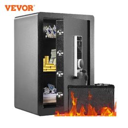 Vevor Electric Safe 2218 pieds cubes d'empreinte digitale Cabinet de sécurité numérique W Sac ignifuge pour les documents de bijoux en espèces 240516