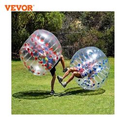 VEVOR Bola de parachoques inflable 4 pies 1.2m de diámetro burbujas bola de fútbol volarlo en 5 min inflable zorb bola rojo rojo azul 240430