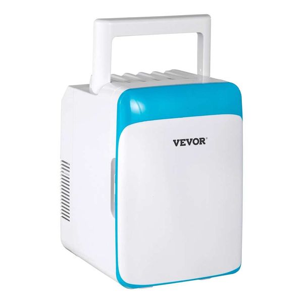 VEVOR Mini refrigerador, 10 litros/12 latas AC/DC calentador enfriador portátil adecuado para dormitorios, oficinas, automóviles, barcos, dormitorios, cosméticos para el cuidado de la piel,