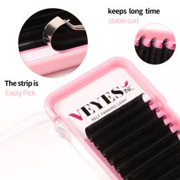 Veyes Inc 10 Casos/Lote Fanning Fanning Eyelash Extensiones Veyelash Russian Lathes Bloom Austomática Floración Belleza Belleza