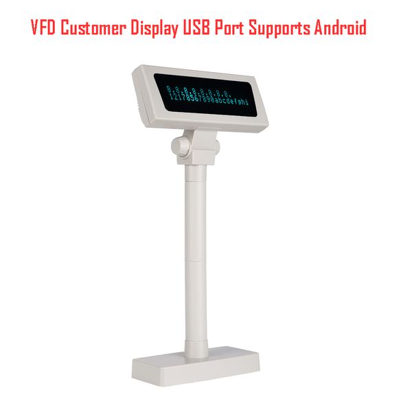 VFD220 VFD 20*2 Líneas POS Pantalla del cliente Alta calidad Buen precio Interfaz USB / RS232 / Bluetooth / WIFI opcional