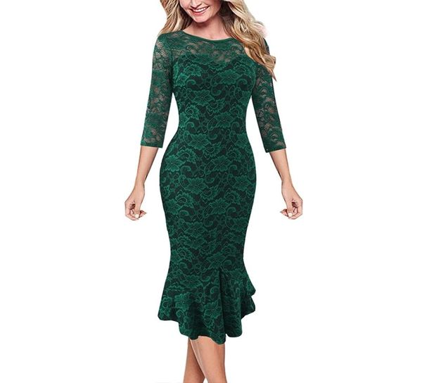 VFEMAGE WOMEN ELEGANT VINTAGE FLORAL PINUP COCHTAIL COCHTAIL COMBIERTO CODICIONES INITURADORES Mermaid Mermaid Vestido SHEAHT 1219 Y29471857