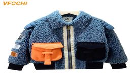 Vfochi 2020 novos meninos casaco de lã moda jaqueta outono inverno quente crianças à prova de vento casaco crianças roupas meninos casaco de lã outerwear lj3383572