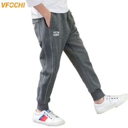 VFOCHI Nouveau 4-16T Garçons Crayon Pantalon Automne Hiver Enfants Pantalons Adolescents Vêtements Taille Élastique Casual Garçon Sport Pantalon 210306