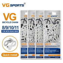 VG Sports Bicycle 6 7 8 9 10 11 12 Speed ​​Road Mountain Parts 8S 9S 10S 11s 12S Bike MTB Chains 116L Rainbow 0210