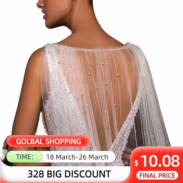 VG78 Mariage Bolero Bridal Cape Veil Covers Bounders for Bride Wedding Acntices Châle Soft Evening Cape Jacket S5e6 #