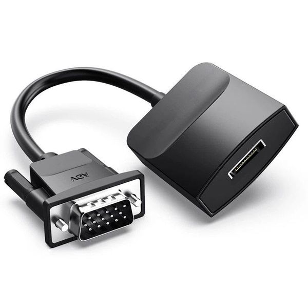 Adaptateur VGA vers 1080p Connecteurs de câbles vidéo avec séparateur de support audio pour PC portable HDTV Projecteur Vidéo mâle mini port d'affichage conv Uqin