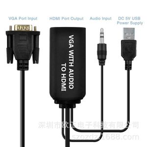 VGA vers HDMI avec adaptateur audio HD convertisseur 3D 1080P