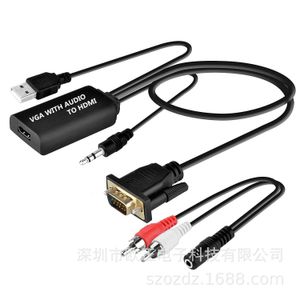 Convertisseur adaptateur VGA vers HDMI avec audio HD 3D 1080P