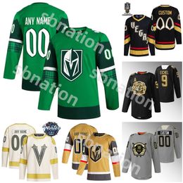 VGK 2023 St. Patricks Day Green Primegreen Authentique Maillot de hockey Hommes Femmes Enfants 9 Jack Eichel Mark Stone Jonathan Marchessault Paul Cotter Keegan Kolesar William