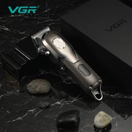 VGR Electric Hair Clipper Professional Hair Cutting Machine Hair Trimmer Haircut Machine Metal Baper USB Charging For Men V-276