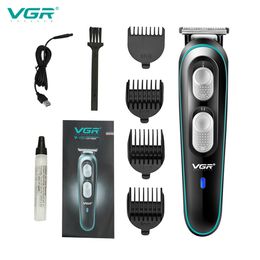 VGR Elektrische haar snijmachine Oplaadbare haarklipper man Trimmer voor mannen Barber professionele baardtrimmers