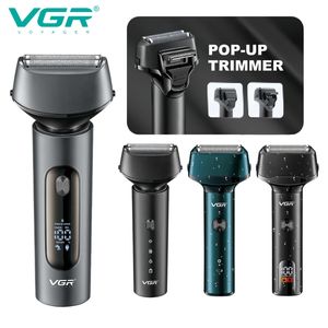 VGR Foil Shaver Professional Beard Trimmer IPX7 Machine de rasage de rasoir électrique imperméable pour hommes V-370 V-371 V-380 V-381 240522