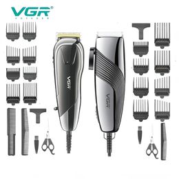 VGR VGR CLIPER TRIMMER AJUSTABLE Máquina de corte de cabello eléctrico Corte profesional para hombres V121 V127 240408