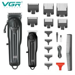 VGR Tondeuse Professionele haarsnijmachine Oplaadbare tondeuse Verstelbare kapselmachine Trimmer voor mannen V-282 240301