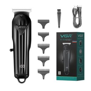 VGR tondeuse à cheveux tondeuse professionnelle électrique TBlade Machine de découpe 0mm LED affichage barbier pour hommes V982 240115