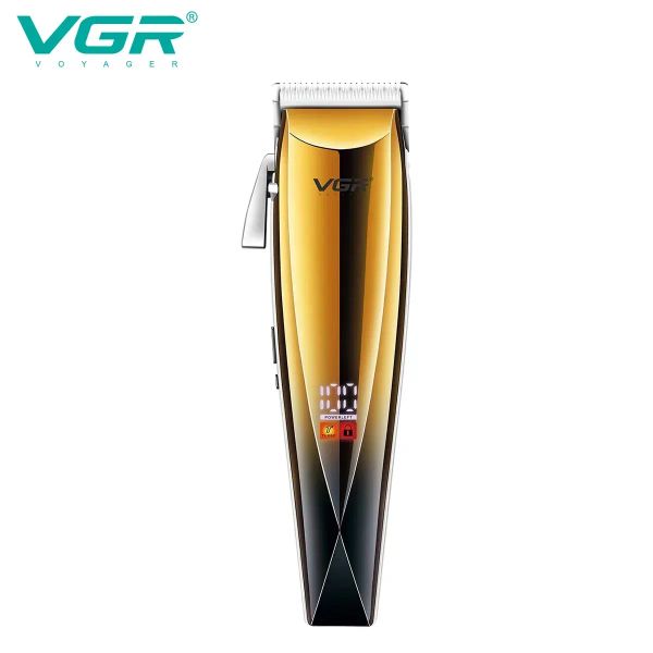 Trimeuse de cheveux VGR Clipper rechargeable Clipper Hair Hair Machine Barber Haircut Digital Display Trimm for Men V-115