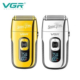 VGR Shaver Professional Beard Trimmer Maquinilla de afeitar eléctrica Máquina de afeitar portátil Máquina de afeitar recíproca para hombres V-332 240313