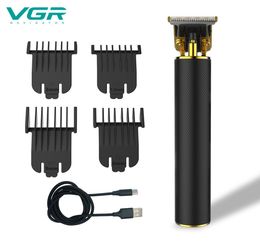 VGR V-058 cortadora de pelo eléctrica profesional para hombres, máquina para cortar cabello de barbero recargable de poco ruido, 4595312