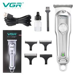 VGR V-071 cortapelos profesional inalámbrico resistente al agua con cuchilla en T para hombres, peluquero, calvo, máquinas de barba, afeitadora, cortadora de pelo