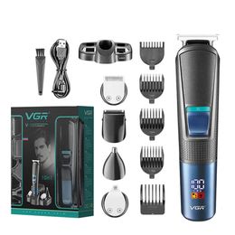 VGR V-108 5 in 1 Heren Grooming Kit Professioneel Elektrisch Scheerapparaat Baard en Neus Tondeuse Kapper Tondeuse Set 240124