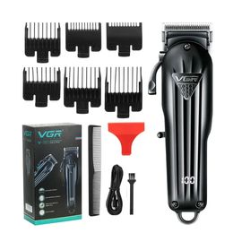 VGR V282 Machine de coupe de cheveux Coupe électrique Professionnelle Clipper de coiffure rechargeable sans fil pour les hommes 240515