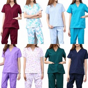 Viaoli haute qualité nouveaux gommages beauté animalerie Spa uniforme Sal femmes ensemble vêtements de travail gommage costume manteau + pantalon H5Y3 #