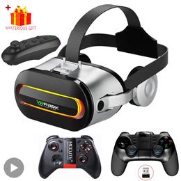 Viar 3D Virtual Reality VR-bril Headset Bluetooth-apparaten Helm Lenzen Goggles Smart Smartphone Telefoon Hoofdtelefoon Controllers 240124