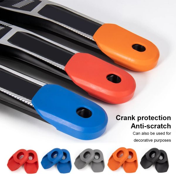 Viaron 2 pièces Bike Crank Arm Protector Mountain Bicycles cyclisage Couverture élastique réutilisable