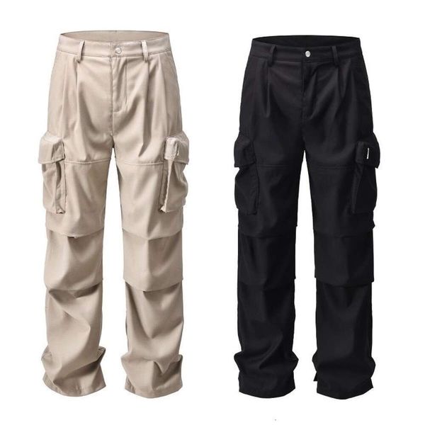 VIBE WORK VORDE AMERICAN GRANDES POCHES CASSOIRES, pantalon paratrooper légèrement évasé, Pantalon à volants fonctionnels et beau pantalon drapé