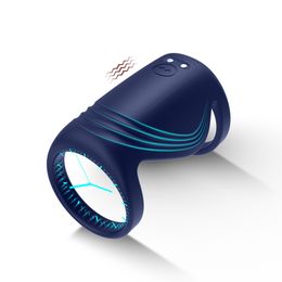 Anneaux de pénis de bague de bite vibrante, vibrateur à manche en silicone avec 10 modes de vibration pour une érection plus forte plus forte, jouets sexuels pour hommes pour hommes ou couples