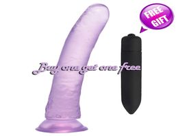 Dildo vibrant Dong Cock de gelée artificielle réaliste avec une forte aspiration G masturbator flexible Dildos Sex toys y181026056430680