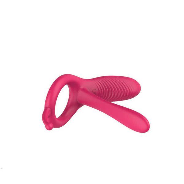 Vibrador de anillo doble para pene con 10 anillos elásticos de vibración para hombre, parejas masculinas, masajeador de próstata