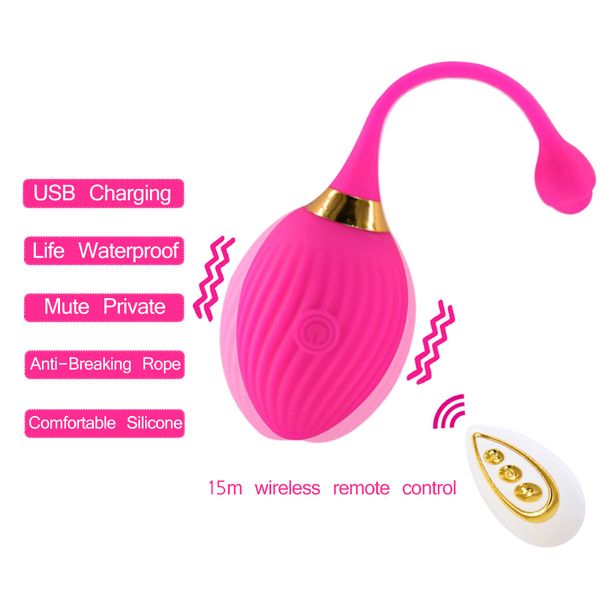 Huevo vibrador Control remoto inalámbrico Kegel Balls Vagina Trainer Estimulación del clítoris anal Juguetes sexy para productos para adultos