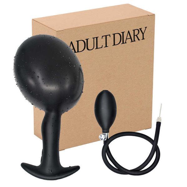 Vibrant extérieur Masseur de la prostate gonflable Butt Anal Plug Wearable Vibrator Sex Toys pour les femmes Exercice vaginal Dépenser Ball Y201118