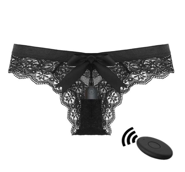 Culotte vibrante 10 vitesses télécommande sans fil Rechargeable balle vibrateur sangle sur sous-vêtements pour femmes sexy Toy7471282