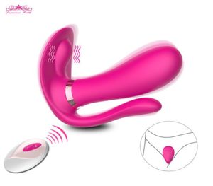 Vibrage Pirties Toys Sex for Woman Fe femme Butteur portable Dildo Vibrateur sans fil Remote Contrôlant Bénévateur Anal Sex Toys pour le couple Y3013962