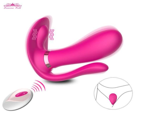 Vibrant Pirties Toys Sex for Woman Wearable Butterfly Dildo Vibrator Wireless Remote Contrator Vibrator Anal Sex Toys for Couple M2826024