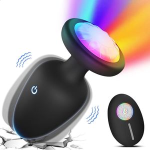 Vibrant Plug Anal Vibrateur Buttplugs Mâle Masseur De Prostate Avec LED Anus Sex Toy Pour Hommes Gay Femmes Massage Vaginal 240202