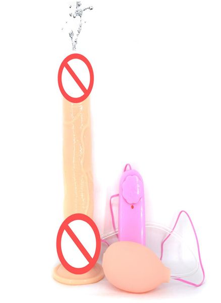 Vibrant Squirting Dildo Toy avec Sucker Adult Squirt Toy Vibrateurs Sex Toys for Men and Women Dildos Whole Vibraters Realist9869567