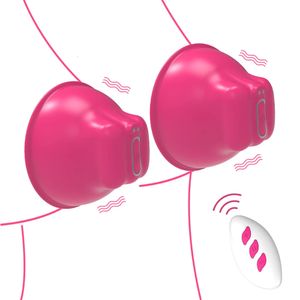 Vibrerende Stimuleren Borstgroei Afstandsbediening Sucker Tepel Stimulator Vibrator Vrouwelijke Volwassen Speeltjes voor Vrouwen Koppels 240309