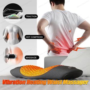 Vibration Heizung Taille Massage Kissen Bett Schlafen Schutz Elektrische Massage Flach Liegen Schmerzen Unterstützung 231226