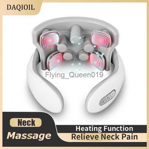 Vibration Neck Masssger Rechargeable Low Frequency Pulse Cervical Massager Smart Electric Neck Massager Hot Compress Massage HKD230812