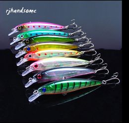 Vibratieve ondiepe eikel vissen lokken 8 kleuren japanse minnow plastic hard aas 0.5oz 11cm 4.3 "visgerei