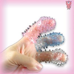 Vibrador 1 Uds. Guantes de coqueteo de goma suave estimulador del punto G de clítoris con púas juguetes sexuales para juegos de parejas masturbación femenina cuidado de la salud S1JS