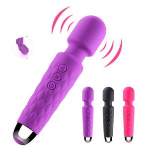Vibrador, juguete sexual para adultos para mujer, 20 patrones de vibración, varita mágica, masajeador de punto G, masturbador femenino, vagina de bolsillo, juguete sexual