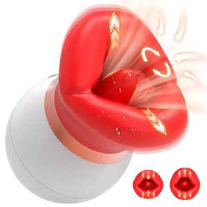 Vibrator Adult Sex Toys for Women 3IN1 Mouth-Shaped Sucking Vibrator 10 Tongue Licking 3 Sucking Nipples Anal Clit Sucker